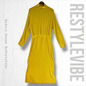 ANTHROPOLOGIE SATURDAY SUNDAY Size S Dress Midi Maxi Sweater Ribbed Knit Maria